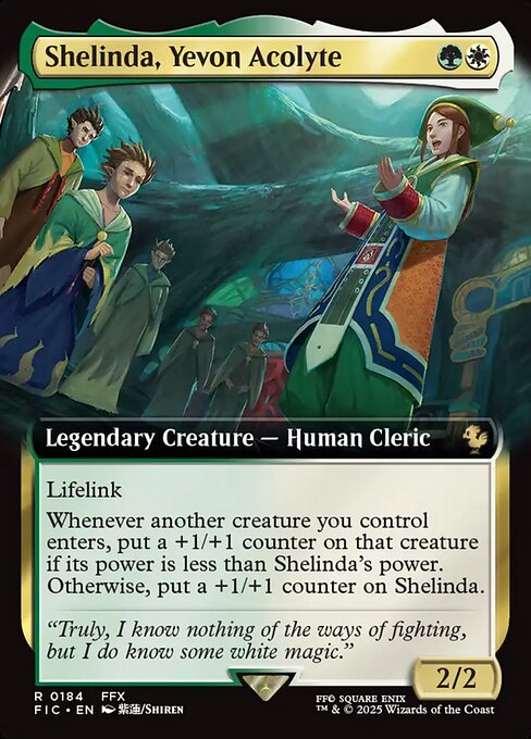 Shelinda, Yevon Acolyte (Extended Art) - Commander: FINAL FANTASY