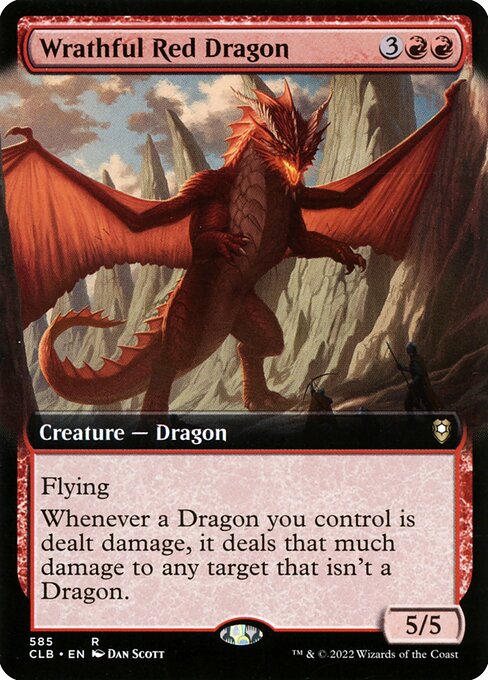 Wrathful Red Dragon (Extended Art) - Commander Legends: Battle for Baldur's Gate