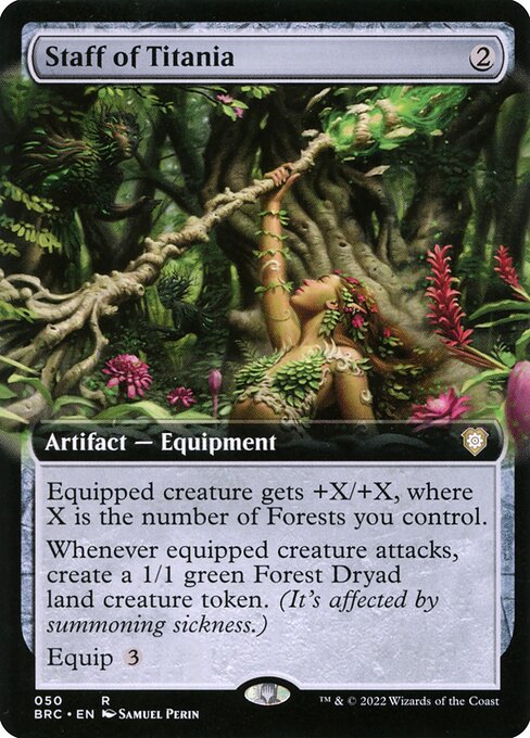 Staff of Titania (Extended Art) - Commander: The Brothers' War
