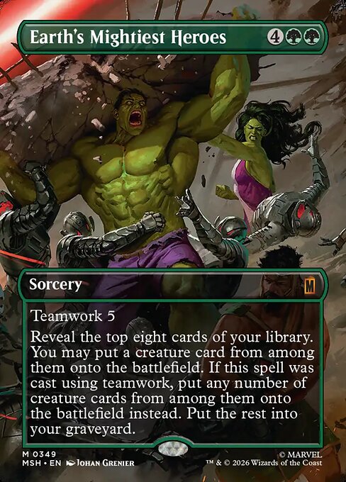 Earth's Mightiest Heroes (Borderless) (Foil) - Marvel Super Heroes