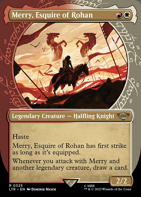 Merry, Esquire of Rohan (Showcase) (Foil) - Universes Beyond: The Lord of the Rings: Tales of Middle-earth