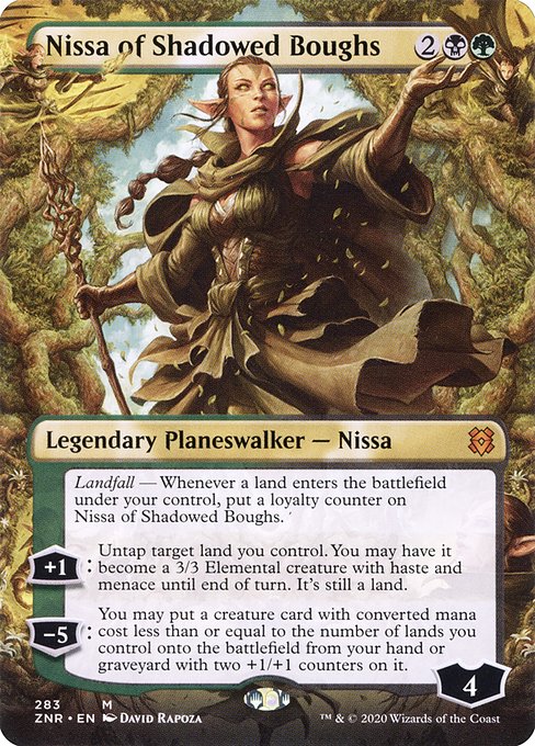 Nissa of Shadowed Boughs (Borderless) - Zendikar Rising