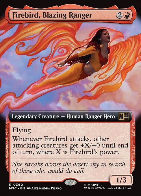 Firebird, Blazing Ranger (Extended Art) - Commander: Marvel Super Heroes