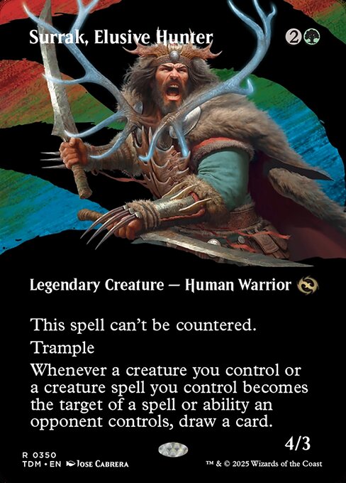 Surrak, Elusive Hunter (Borderless) (Foil) - Tarkir: Dragonstorm