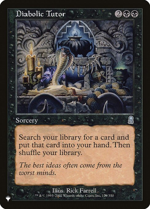 Diabolic Tutor - The List Reprints