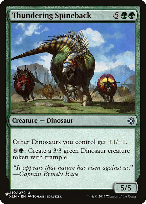 Thundering Spineback - The List Reprints
