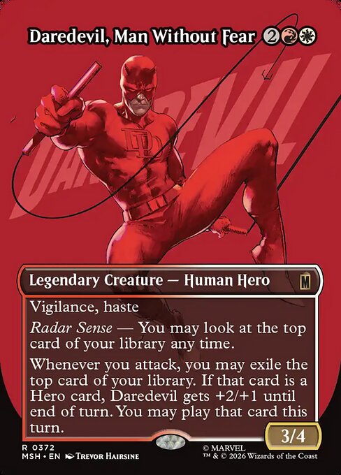 Daredevil, Man Without Fear (Borderless) (0372) (Foil) - Marvel Super Heroes