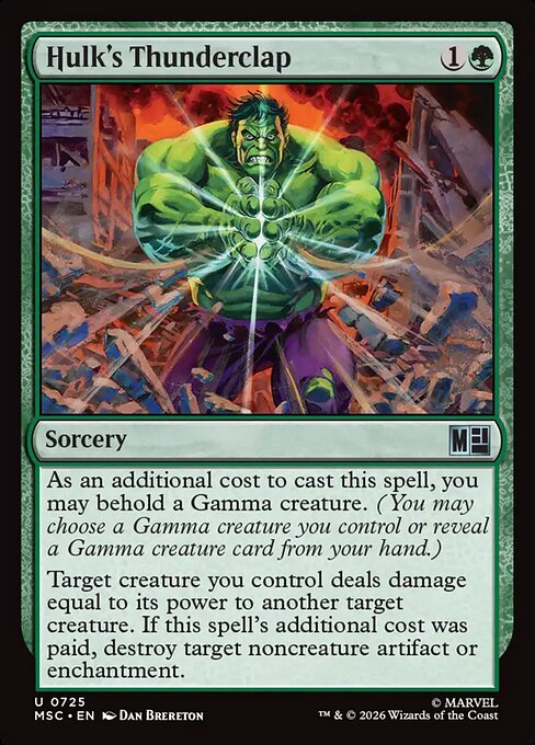 Hulk's Thunderclap (Foil) - Commander: Marvel Super Heroes