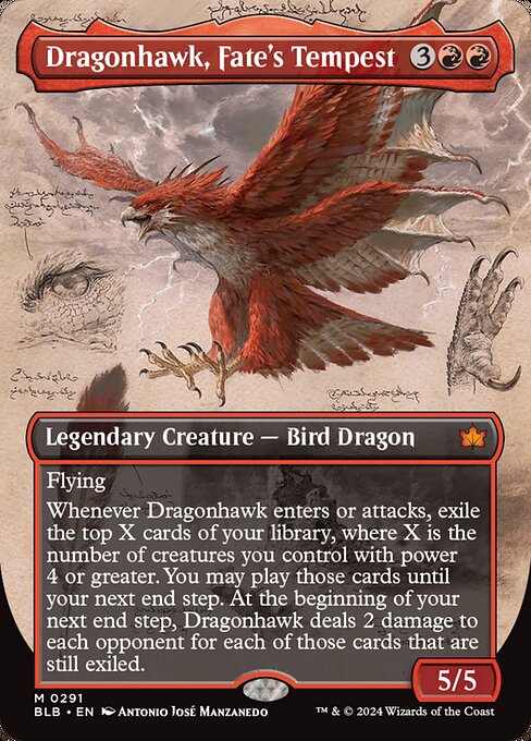 Dragonhawk, Fate's Tempest (Borderless) - Bloomburrow