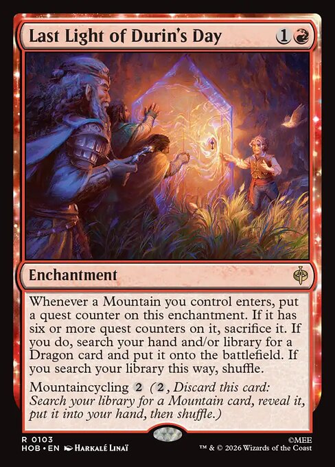 Last Light of Durin's Day (Foil) - The Hobbit