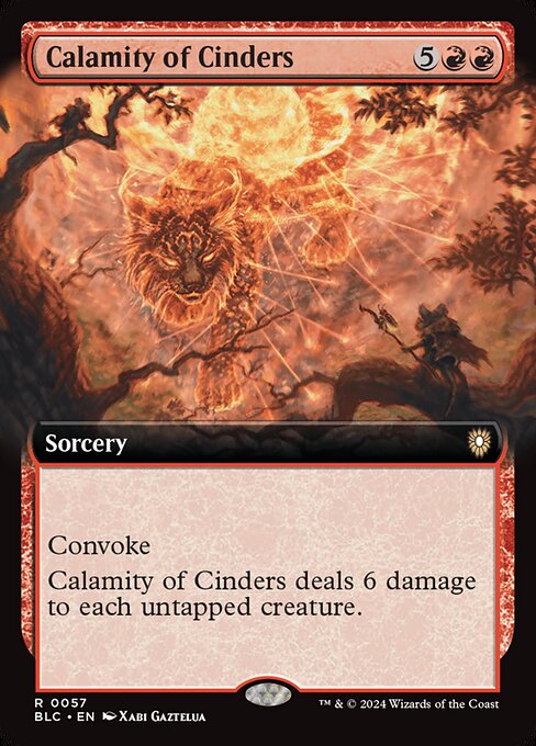 Calamity of Cinders (Extended Art) - Commander: Bloomburrow
