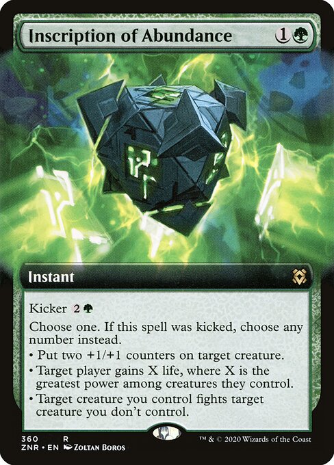 Inscription of Abundance (Extended Art) - Zendikar Rising