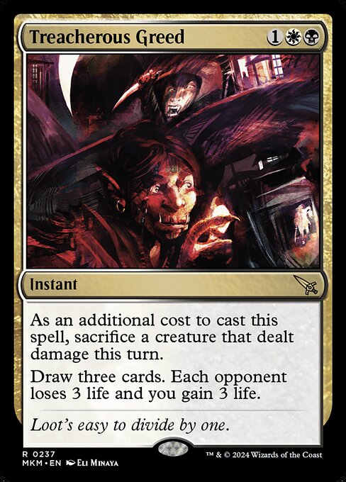Treacherous Greed (Foil) - Murders at Karlov Manor