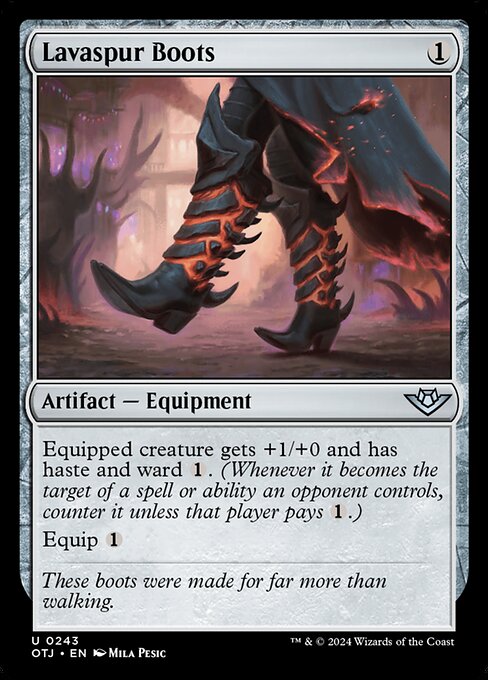Lavaspur Boots (Foil) - Outlaws of Thunder Junction