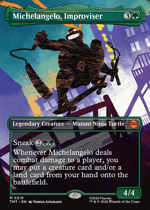 Michelangelo, Improviser (Borderless) - Teenage Mutant Ninja Turtles