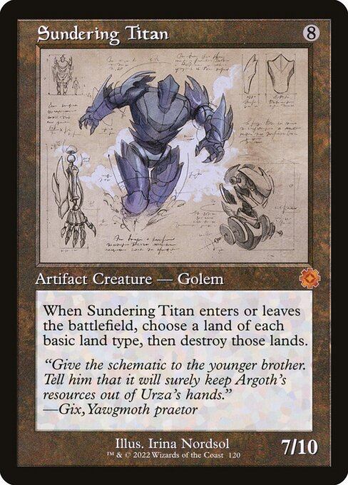 Sundering Titan (Schematic) - The Brothers' War: Retro Frame Artifacts