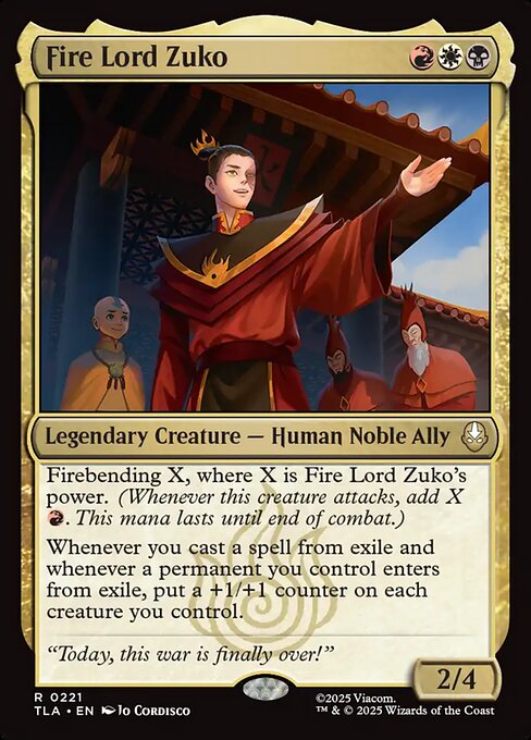Fire Lord Zuko - Avatar: The Last Airbender