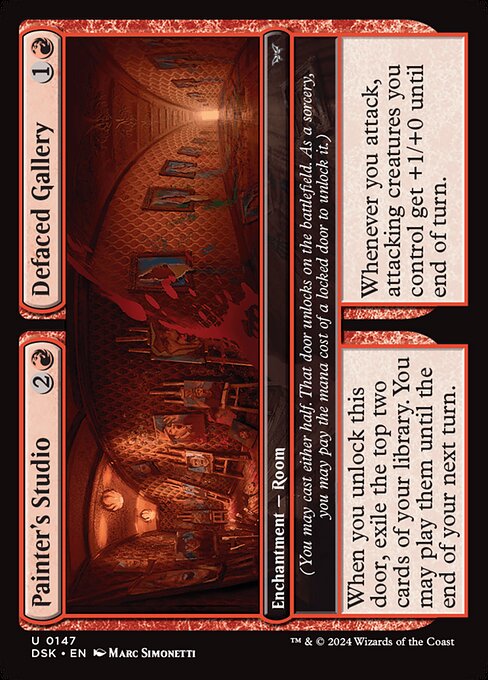 Painter's Studio // Defaced Gallery (Foil) - Duskmourn: House of Horror