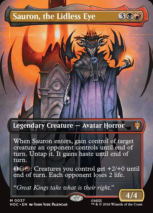 Sauron, the Lidless Eye (Borderless) (Foil) - The Hobbit: Eternal-Legal
