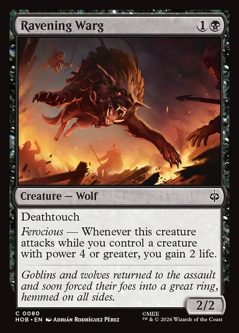 Ravening Warg (Foil) - The Hobbit