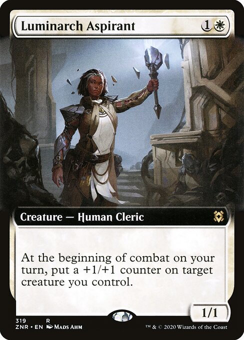 Luminarch Aspirant (Extended Art) - Zendikar Rising