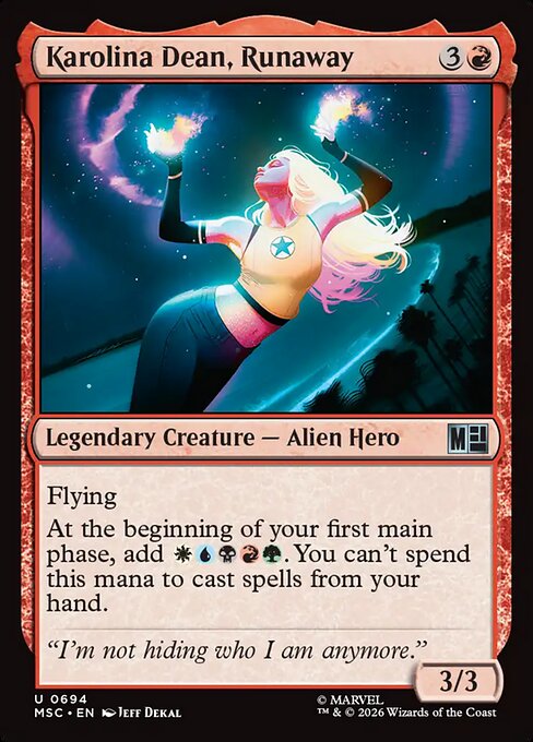 Karolina Dean, Runaway (Foil) - Commander: Marvel Super Heroes
