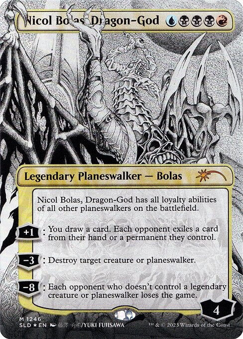 Nicol Bolas, Dragon-God (Borderless) - Secret Lair Drop Series