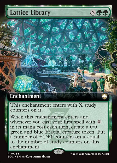 Lattice Library (Extended Art) - Commander: Secrets of Strixhaven