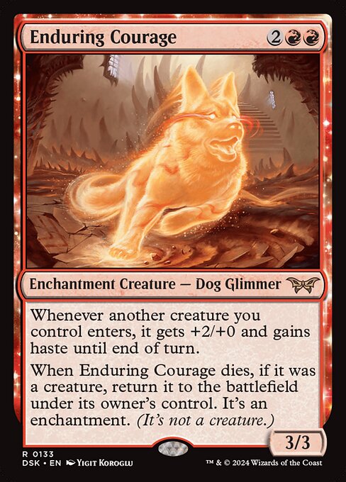 Enduring Courage (Foil) - Duskmourn: House of Horror