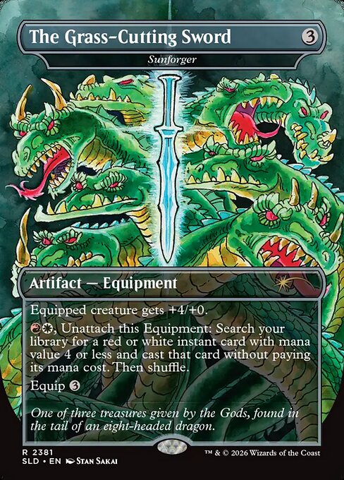 The Grass-Cutting Sword - Sunforger (Foil) - Secret Lair Drop Series