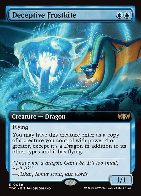 Deceptive Frostkite (Extended Art) - Commander: Tarkir: Dragonstorm