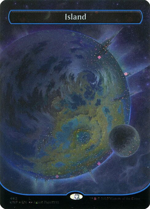 Island (492) (Borderless) (Galaxy Foil) - Unfinity