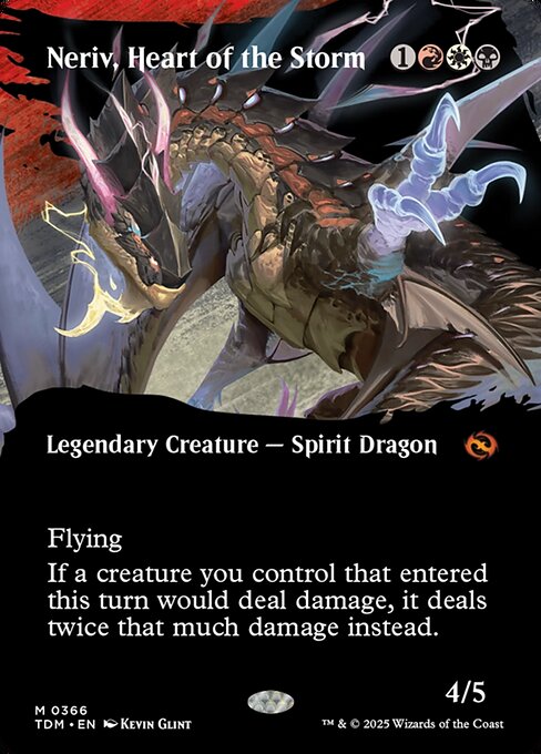 Neriv, Heart of the Storm (Borderless) (Foil) - Tarkir: Dragonstorm