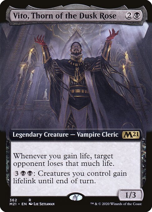 Vito, Thorn of the Dusk Rose (Extended Art) (Foil) - Core Set 2021