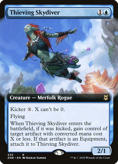 Thieving Skydiver (Extended Art) (Foil) - Zendikar Rising