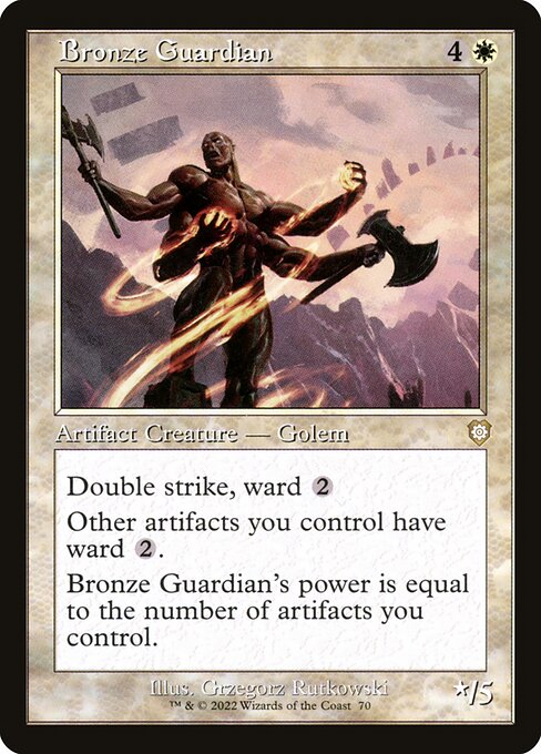 Bronze Guardian (Retro Frame) - Commander: The Brothers' War
