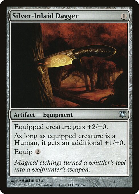 Silver-Inlaid Dagger (Foil) - Innistrad