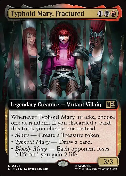 Typhoid Mary, Fractured (Extended Art) - Commander: Marvel Super Heroes