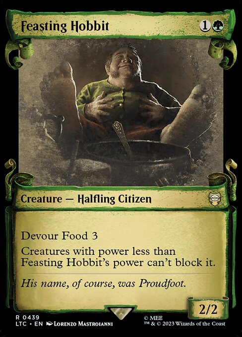 Feasting Hobbit (Showcase Scrolls) - Commander: The Lord of the Rings: Tales of Middle-earth