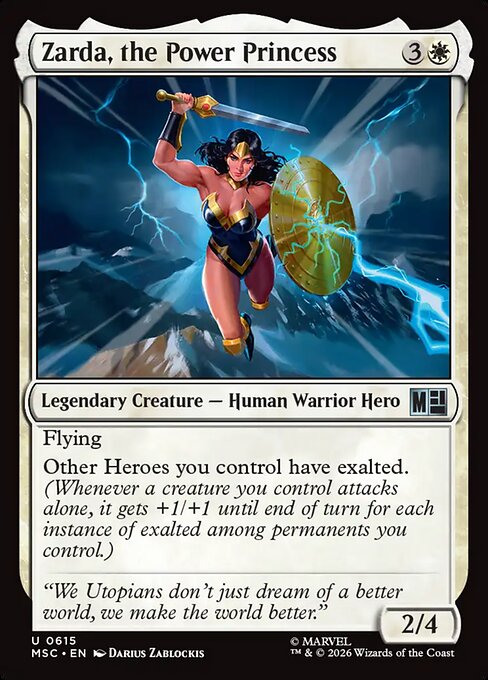 Zarda, the Power Princess (Foil) - Commander: Marvel Super Heroes