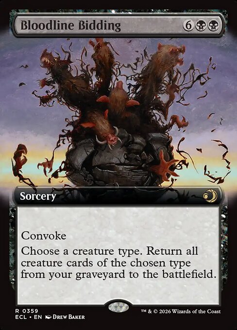 Bloodline Bidding (Extended Art) - Lorwyn Eclipsed