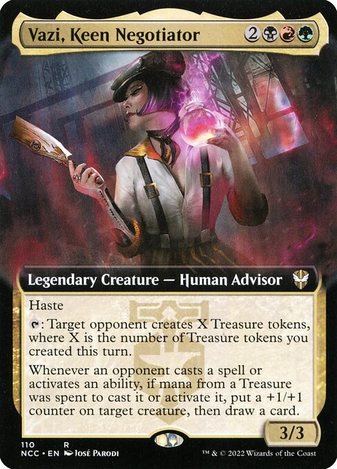 Vazi, Keen Negotiator (Extended Art) (Foil) - Commander: Streets of New Capenna
