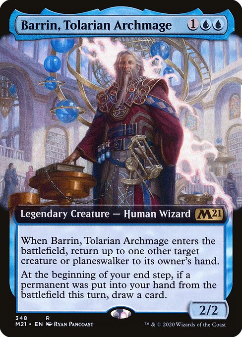 Barrin, Tolarian Archmage (Extended Art) - Core Set 2021