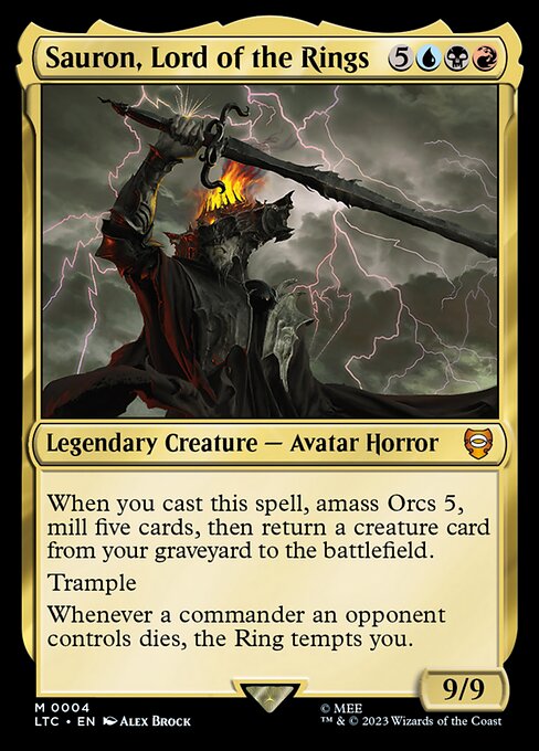 Sauron, Lord of the Rings (Foil) - Commander: The Lord of the Rings: Tales of Middle-earth