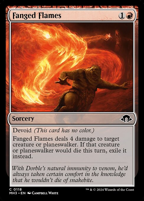 Fanged Flames (Foil) - Modern Horizons 3