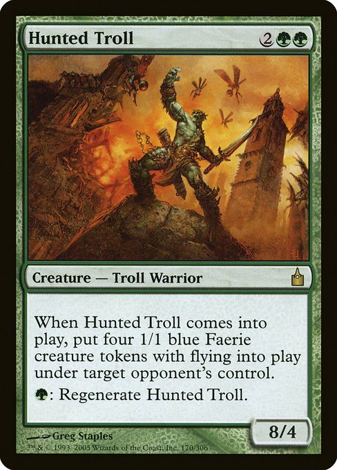 Hunted Troll (Foil) - Ravnica: City of Guilds