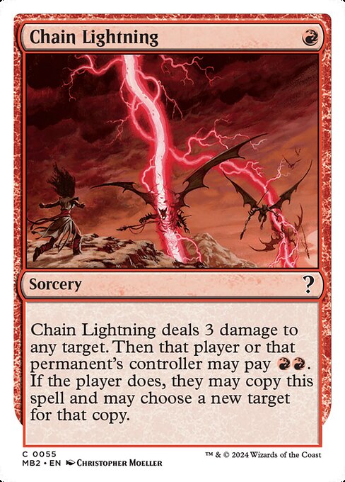 Chain Lightning (White Border) - Mystery Booster 2