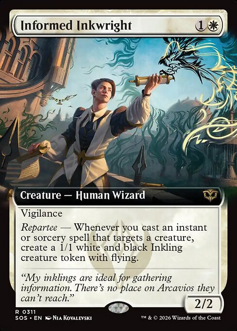 Informed Inkwright (Extended Art) (Foil) - Secrets of Strixhaven