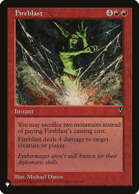 Fireblast - The List Reprints