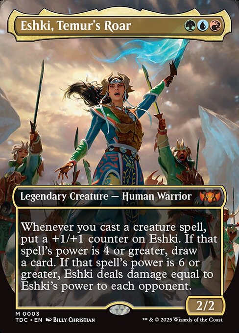 Eshki, Temur's Roar (Borderless) - Commander: Tarkir: Dragonstorm